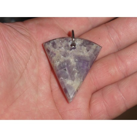 Obesek Ametist Chevron unikat