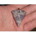 Obesek Ametist Chevron unikat